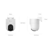 EZVIZ CS-H8C-R100-1K3WKFL(4MM) 3mp Inson Formasining Aşkarlanishi Rangli Gece Görme Rejimi IR 30m Wi-Fi PT IP Tashqi Kamera